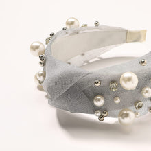 将图片加载到图库查看器，Headbands for Women Head Bands - Pearl Beaded Headband Diademas Para Mujer De Moda Hair Accessories Knotted Hairbands for Girls No Slip Fashion Cute Top Knot Headband Gift for Women Black Gray Beige - Ivyu Beauty
