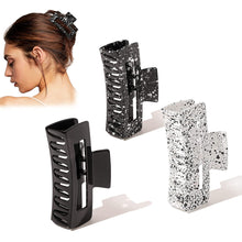 Load image into Gallery viewer, Hair Claw Clips for Women - Large Plastic Matte Jumbo Nonslip Claw Hair Clips Accessories for Girls Fashion Strong Hold French Rectangle Hair clips for Thick Long Curly Jaw Clips Black Series - Ivyu Beauty
