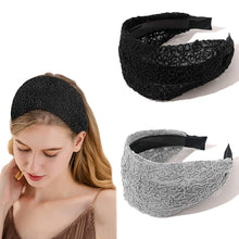 Load image into Gallery viewer, Headbands for Women Head Bands - Diademas Para Mujer De Moda Cute Black Wide Headband Hair Accessories for Girls Oversize Large Lace Designer Fashion Head band No Slip for Womens Hair Band - Ivyu Beauty
