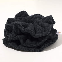 将图片加载到图库查看器，Ivyu Microfiber Hair Drying Scrunchies Towel Fiber - Buns Large Big Jumbo Black Scrunchie for Curl Hair for Shower Warp Wet Hair Anti Frizz Hair Products Absorbent Fast Sleep Scrunchy For Women Girls - Ivyu Beauty
