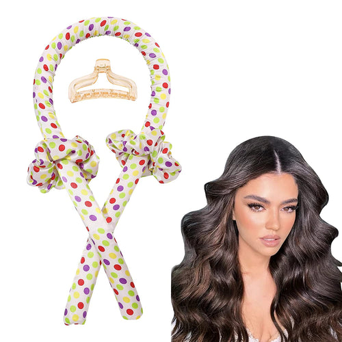 Heatless Hair Curler Curling Rod Headband Overnight for Long Hair Curls Waves Satin Jumbo Large Big No Heat Hair Roller for Women - Ivyu Beauty