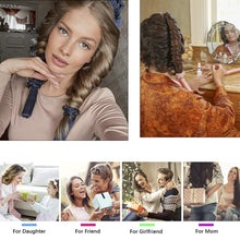 Load image into Gallery viewer, Hair Rollers for Long Hair Curlers Heatless Curls Flexi Rods Jumbo Large Big No Heat Hair Roller Can Sleep In Soft Foam Curling Rods Hair Rollers Overnight for Women Gril&#39;s Make Up Black Pink Color - Ivyu Beauty
