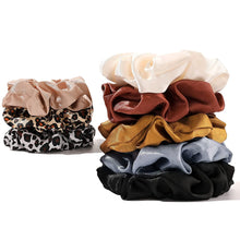 将图片加载到图库查看器，Scrunchies Hair Ties Silk Satin Scrunchy - Hair Elastics Bands Ponytail Holder Pack of Neutral Scrubchy Hair Accessories Women Girls - Ivyu Beauty
