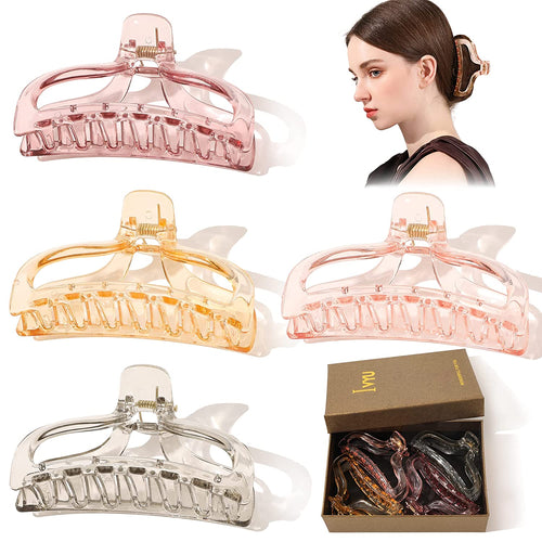 Ivyu Hair Claw Clips for Women - Large Cute Jumbo Plastic Hair Claw Clips Accessories for Girls - Ivyu Beauty