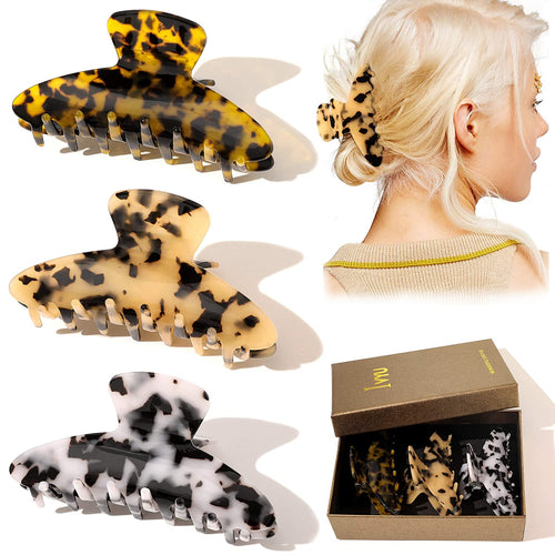 Ivyu Big Banana Jaw Clips for Girls Leopard Cheetah Totories - Ivyu Beauty