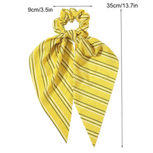 将图片加载到图库查看器，Hair Scarf Scrunchies Ties - 12 Pcs Scrunchy for Women Girls Chiffon Floral Bow Ribbon Scrunchy with Tails or Thick Curl Hair No Crease Hair Bands Ponytail Holder Scrunchie 2 in 1 Vintage Accessories
