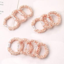 Load image into Gallery viewer, Ivyu Scrunchies Silk Satin Hair Ties Pink - Ivyu Beauty
