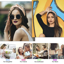 Load image into Gallery viewer, Ivyu Headbands for Women Head Bands - 3 Knotted Pearl Headband Diademas Para Mujer De Moda Hair Accessories Hairbands for Girls No Slip Fashion Cute Top Knot Headband Gift for Women Black Pink Gold - Ivyu Beauty
