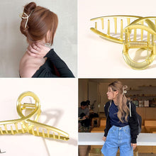 Load image into Gallery viewer, Ivyu Hair Claw Clips for Women - Nonslip Large Gold Metal Barrettes Matte Claw Hair Clips Accessories for Girls French Fashion Strong Hold Jumbo No Damage Hairclips for Thick Long Curly Hair Clips
