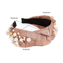 将图片加载到图库查看器，Fashion Pearl Knotted Headbands for Women - Wide No Slip Diademas Para Mujer De Moda 2025 Head Bands Large Accessories Gift for Girl - Ivyu Beauty
