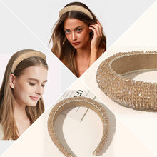 Load image into Gallery viewer, Ivyu Rhinestone Headbands for Women Girls Jeweled Padded Head Bands Glitter Diademas Para Mujer De Moda Hair Accessories Girls No Slip Fashion Cute Champagne Headband for Outfits Wedding Party - Ivyu Beauty
