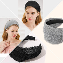 Load image into Gallery viewer, Headbands for Women Head Bands - Diademas Para Mujer De Moda Cute Black Wide Headband Hair Accessories for Girls Oversize Large Lace Designer Fashion Head band No Slip for Womens Hair Band - Ivyu Beauty
