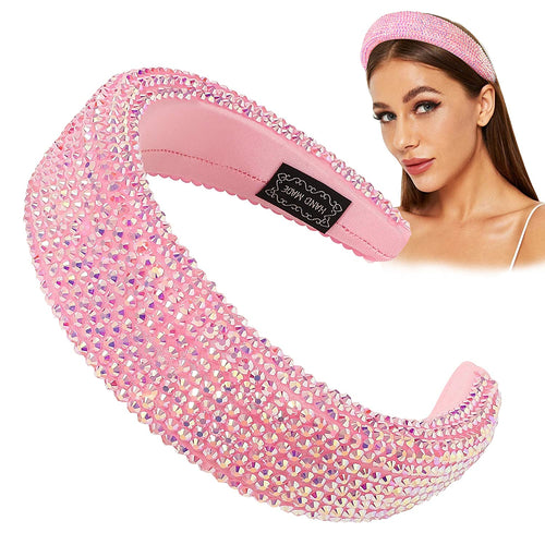 Ivyu Headbands for Women Girls Head Bands - Diademas Para Mujer De Moda Rhinestone Pink - Ivyu Beauty