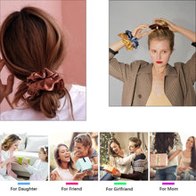 将图片加载到图库查看器，Scrunchies Hair Ties Silk Satin Scrunchy - Hair Elastics Bands Ponytail Holder Pack of Neutral Scrubchy Hair Accessories Women Girls - Ivyu Beauty
