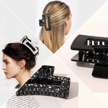 Load image into Gallery viewer, Hair Claw Clips for Women - Large Plastic Matte Jumbo Nonslip Claw Hair Clips Accessories for Girls Fashion Strong Hold French Rectangle Hair clips for Thick Long Curly Jaw Clips Black Series - Ivyu Beauty
