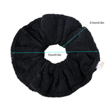 将图片加载到图库查看器，Ivyu Microfiber Hair Drying Scrunchies Towel Fiber - Buns Large Big Jumbo Black Scrunchie for Curl Hair for Shower Warp Wet Hair Anti Frizz Hair Products Absorbent Fast Sleep Scrunchy For Women Girls - Ivyu Beauty
