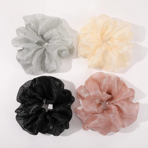 Scrunchies Hair Ties for Women Big Silk Satin Scrunchie Large Oversized Ligas Para el Cabello De Mujer Decorations Cute Jumbo Coth Ponytail Hair Scrunchy Giant Purple Hair Accessories Gift for Girls - Ivyu Beauty