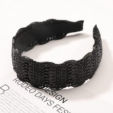 Load image into Gallery viewer, Ivyu Headbands Women Hair Head Bands - Rattan Summer Straw Head Bands for Girls Cute Wide Raffia Woven Hair Bands for Women’s Hair Rattan Hairbands Tan Beauty Product Beech Hair Accessories - Ivyu Beauty

