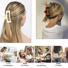 Load image into Gallery viewer, Ivyu Large Plastic Matte Jumbo Nonslip Claw Hair Clips Clear Brown Beige - Ivyu Beauty
