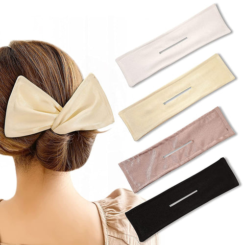 Ivyu Deft Bun Maker for Hair - Magic Diy French Twist Wire Hair Bun Maker Clip Fast Bun Hair Tool Accessories For Women Girls Large Elastics Hair Bands Bow Scrunchies Chignon Maker No Damage Hair Ties - Ivyu Beauty