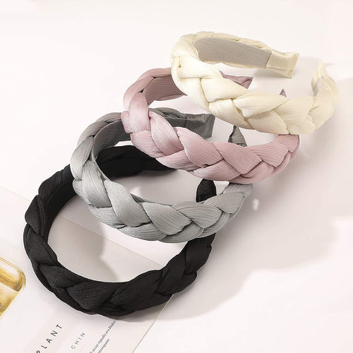 IVYU Headbands Women Hair Head Bands Braided HeadBand Twist Hairbands for Girls Black Pink Gray White Hair Band - Ivyu Beauty