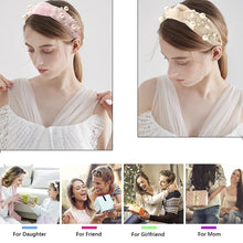 Load image into Gallery viewer, Ivyu Headbands Knotted 3 Pearl Headband Pink Blue Beige - Ivyu Beauty
