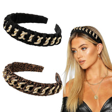 Load image into Gallery viewer, Ivyu Headbands for Women Hair Head Bands - Diademas Para Mujer De Moda Leopard Headband Cheetah Hair Accessories Hairbands for Girls No Slip Fashion Cute Chain Headband Gift for Friends - Ivyu Beauty
