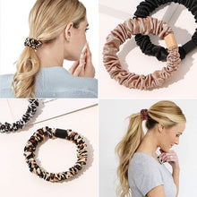 将图片加载到图库查看器，Silk Scrunchies Satin Hair Ties for Women - Small Hair Ties Scrunchy for Women Thick Hair Cute Soft Slip Mini Hair Elastics Ponytail Holder for Curly Hair No Damage Jumbo Hairties Gift for Girls - Ivyu Beauty
