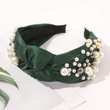 将图片加载到图库查看器，Fashion Pearl Knotted Headbands for Women - Wide No Slip Diademas Para Mujer De Moda 2025 Head Bands Large Accessories Gift for Girl - Ivyu Beauty
