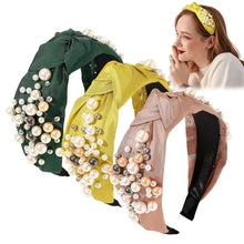 将图片加载到图库查看器，Fashion Pearl Knotted Headbands for Women - Wide No Slip Diademas Para Mujer De Moda 2025 Head Bands Large Accessories Gift for Girl - Ivyu Beauty
