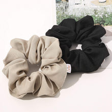 将图片加载到图库查看器，Scrunchies Hair Ties Big Large Scrunchie for Girls Women Thick Hair Cute Hairties Jumbo Scrunchy For Thick Curl Hair No Crease Hair Accessories Soft Ropes Ponytail Holder No Hurt Your Hair (Black Brown Beige Brick-red) - Ivyu Beauty
