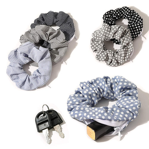 Ivyu Scrunchies With Pocket Zipper Hair Ties - Ivyu Beauty