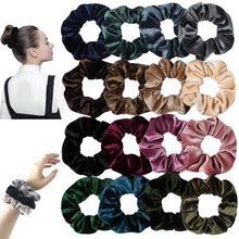 将图片加载到图库查看器，Velvet Scrunchies Hair Ties Women - Ivyu16 Pack Cute Big Scrunchy Vsco Girl Stuff Scrunchie Holder Gift for Women Hair Ties Elastic Bands - Ivyu Beauty
