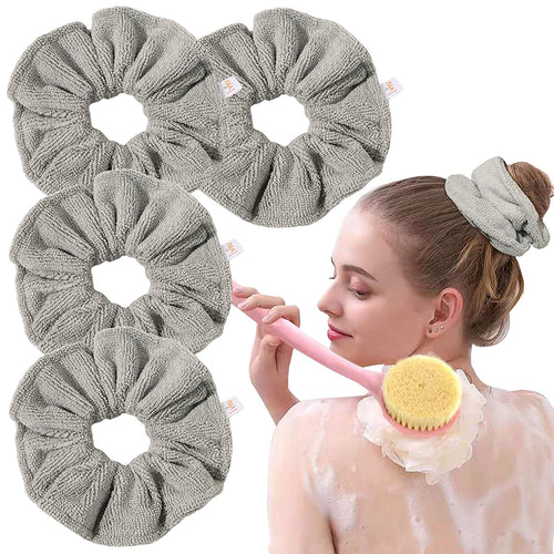Ivyu Microfiber Hair Drying Scrunchies Towel Fiber Gray - Ivyu Beauty