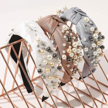 Load image into Gallery viewer, Ivyu Fashion Pearl Knotted Headbands for Women - Wide No Slip Diademas Para Mujer De Moda 2025 Head Bands Large Accessories Gift for Girl - Ivyu Beauty

