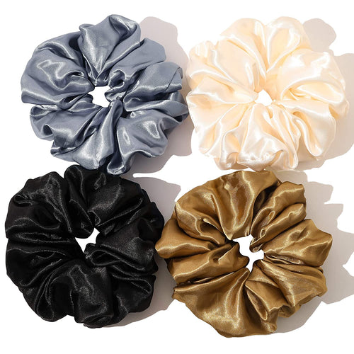 Scrunchies Hair Ties for Women Big Silk Satin Scrunchie Large Oversized Ligas Para el Cabello De Mujer Decorations Cute Jumbo Coth Ponytail Hair Scrunchy Giant Purple Hair Accessories Gift for Girls - Ivyu Beauty